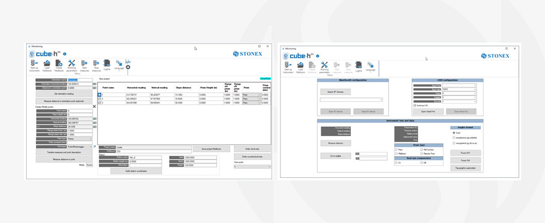 stonex cube-h monitoring software