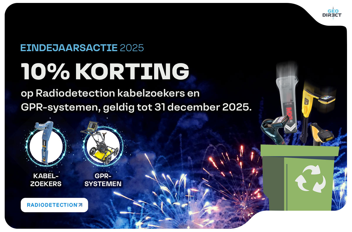 Eindejaarsactie Radiodetection kabelzoekers en GPR, 10 procent korting
